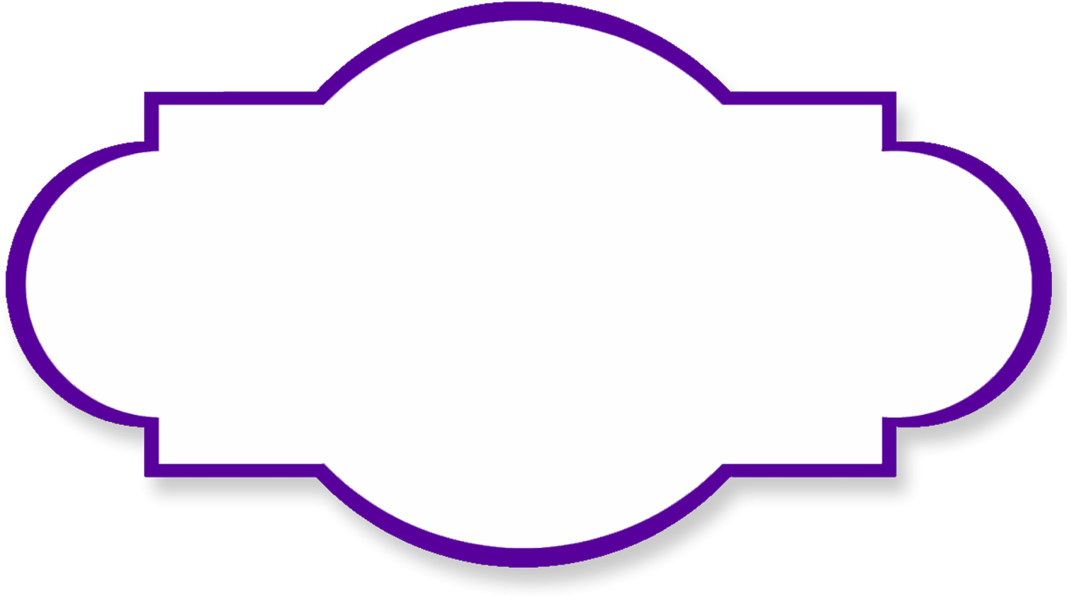 A White Circle With Purple Border