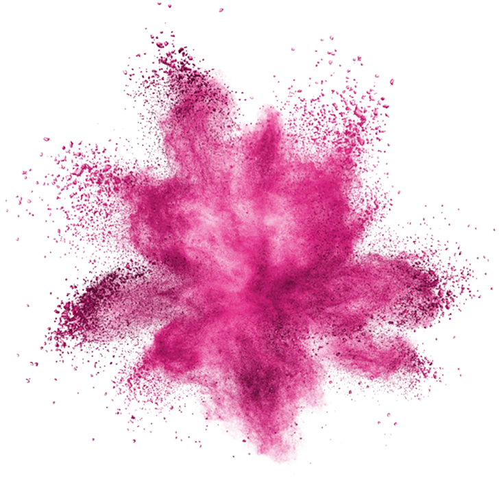 A Pink Powder Explosion On A Black Background