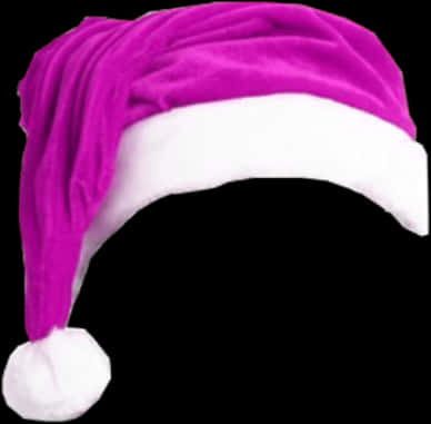 A Purple And White Santa Hat