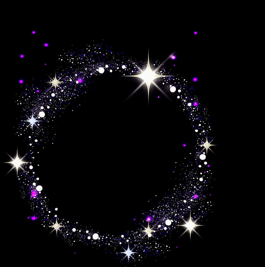 A Circle Of Stars And Sparkles