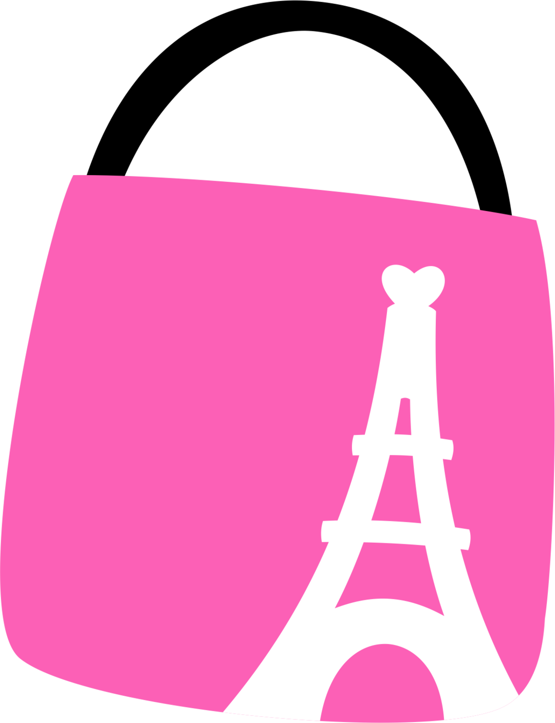 A White Tower On A Pink Background