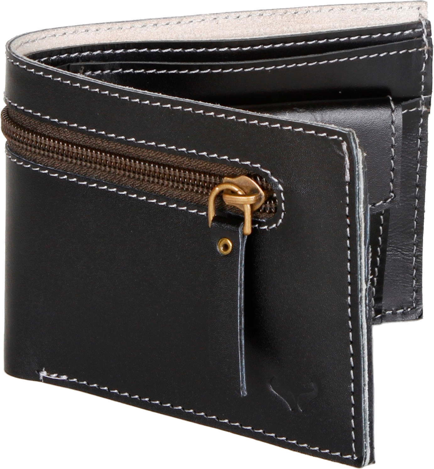 A Black Wallet With A Zipper