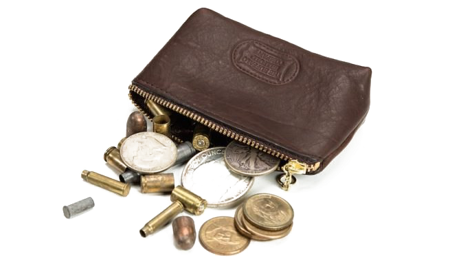 A Wallet Full Of Coins And Bullets