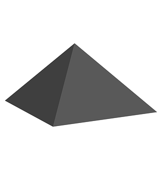 A Black Pyramid On A White Background