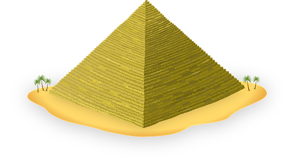 A Pyramid With A Black Background