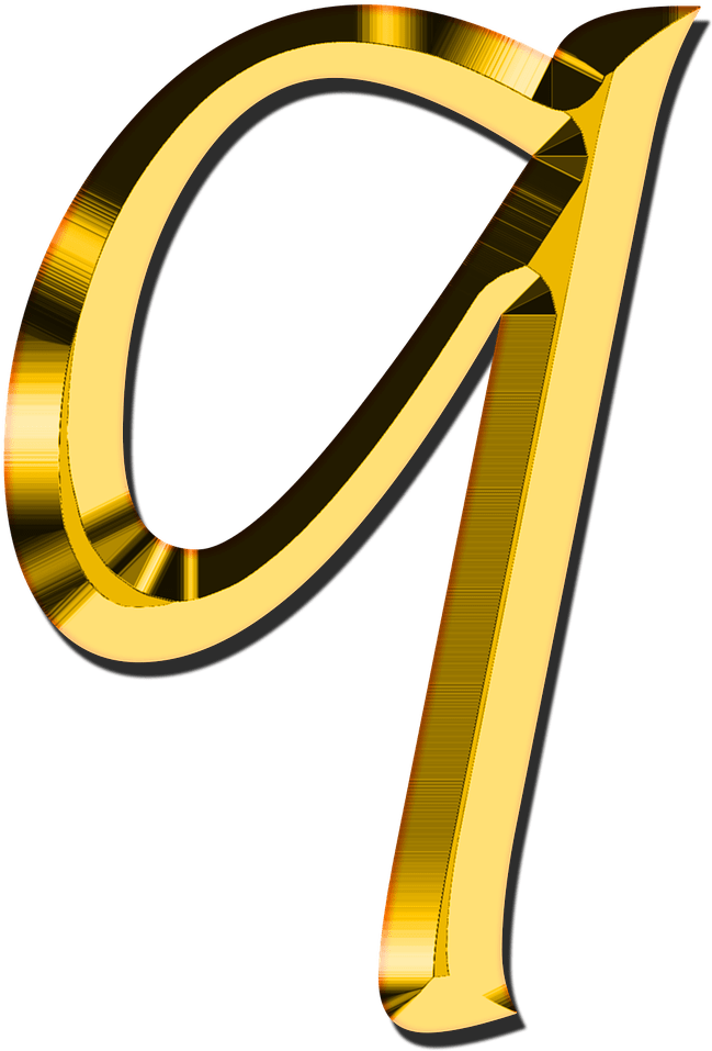 A Gold Number On A Black Background