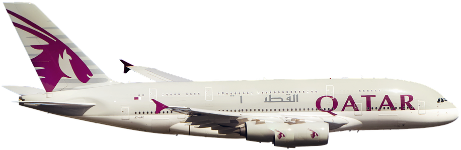 A White Airplane With Purple And White Text