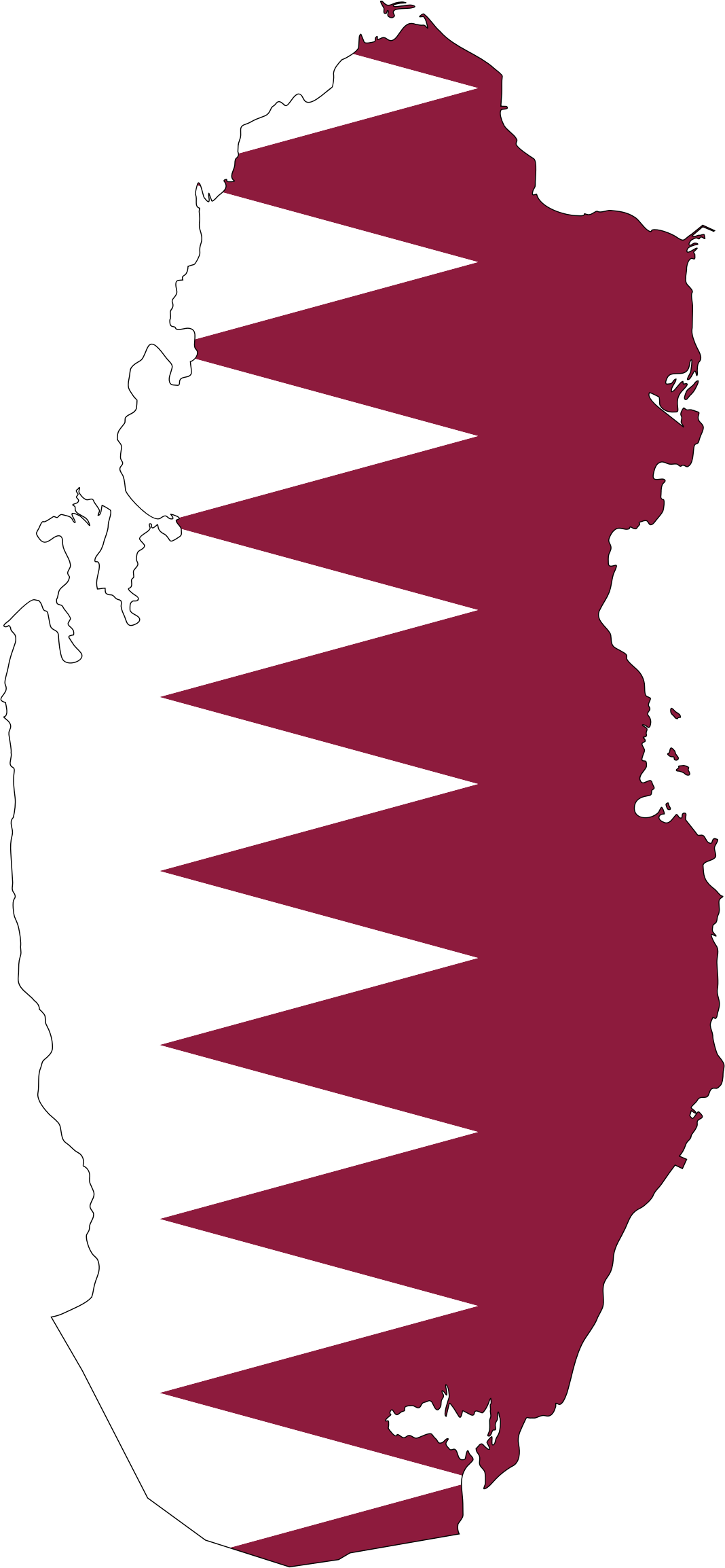 A Flag Of Qatar With A Black Background