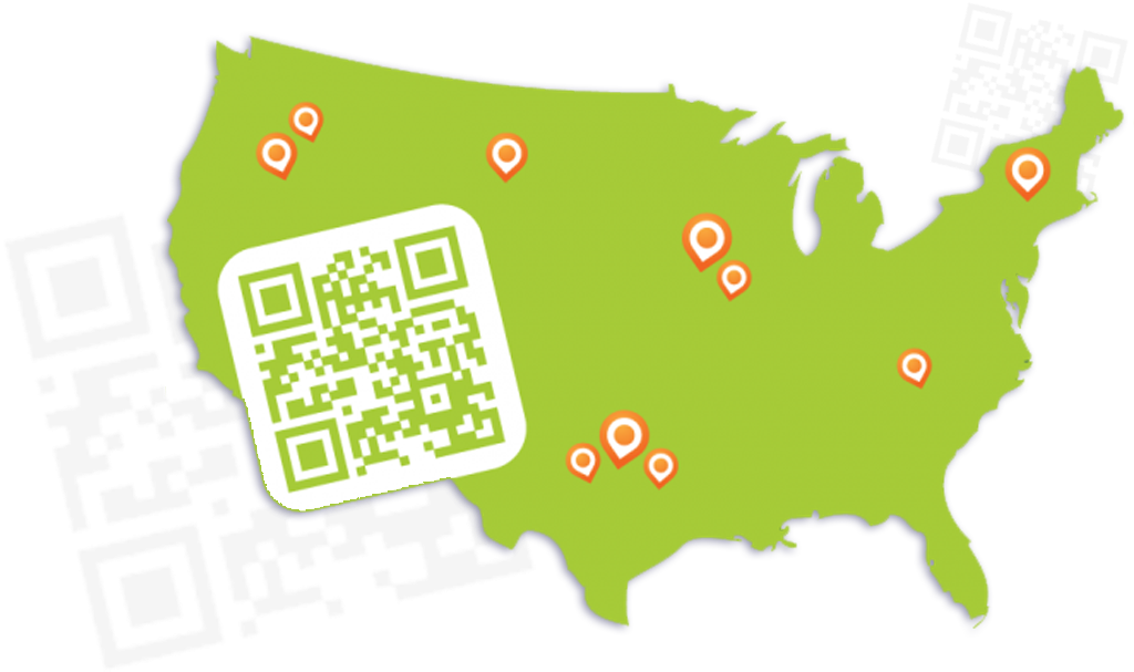 A Green Map With A Qr Code