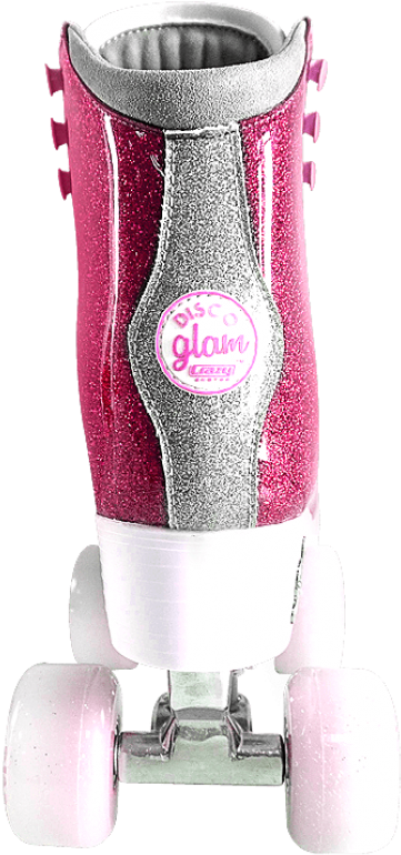 A Pink And Silver Glittery Bottle