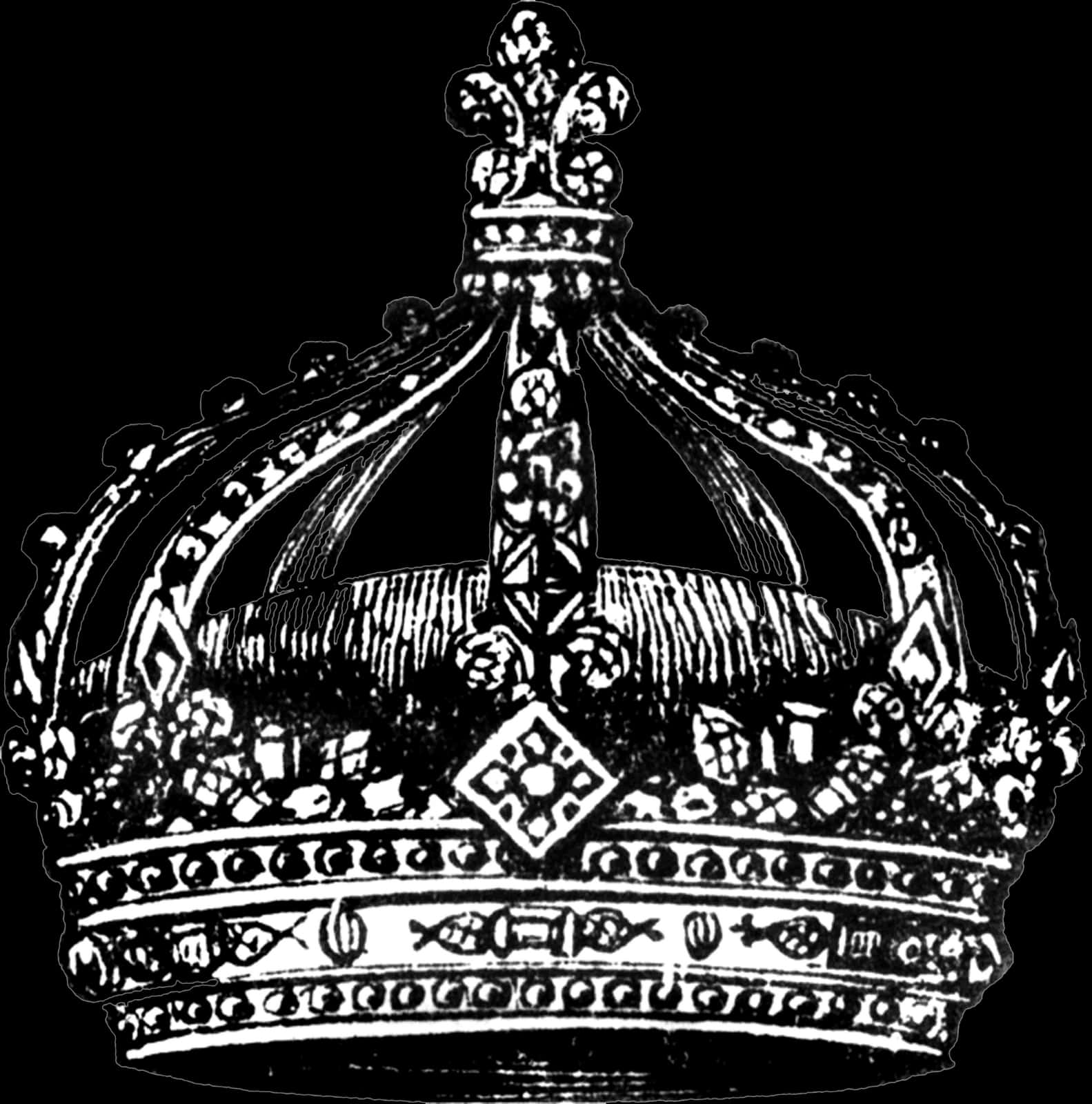 Realistic Black Crown For Queen