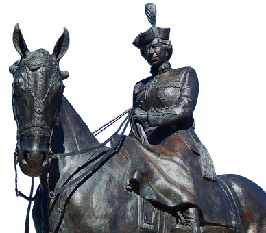 A Statue Of A Man On A Horse