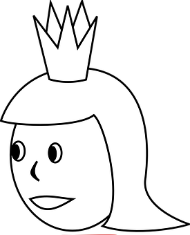 A Cartoon Of A Woman With A Crown