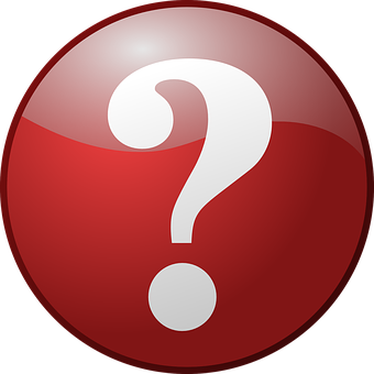A Red And White Question Mark
