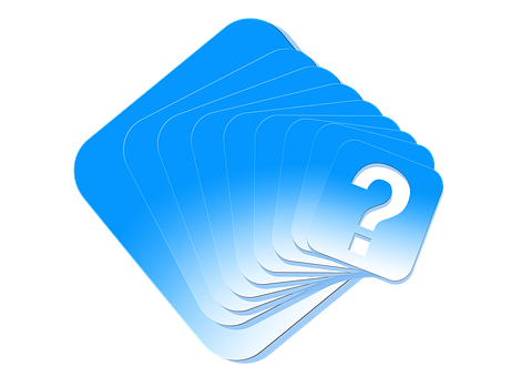 A Stack Of Cards With Question Mark