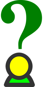 A Green Question Mark And Yellow Circle