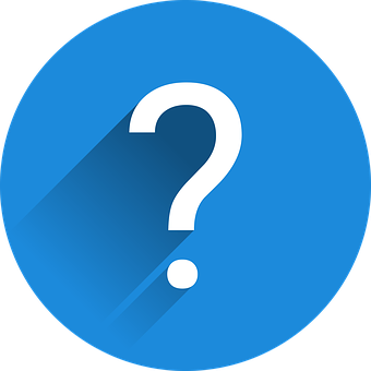 A Blue Circle With A White Question Mark