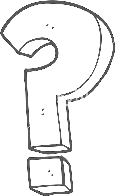 A White Question Mark On A Black Background