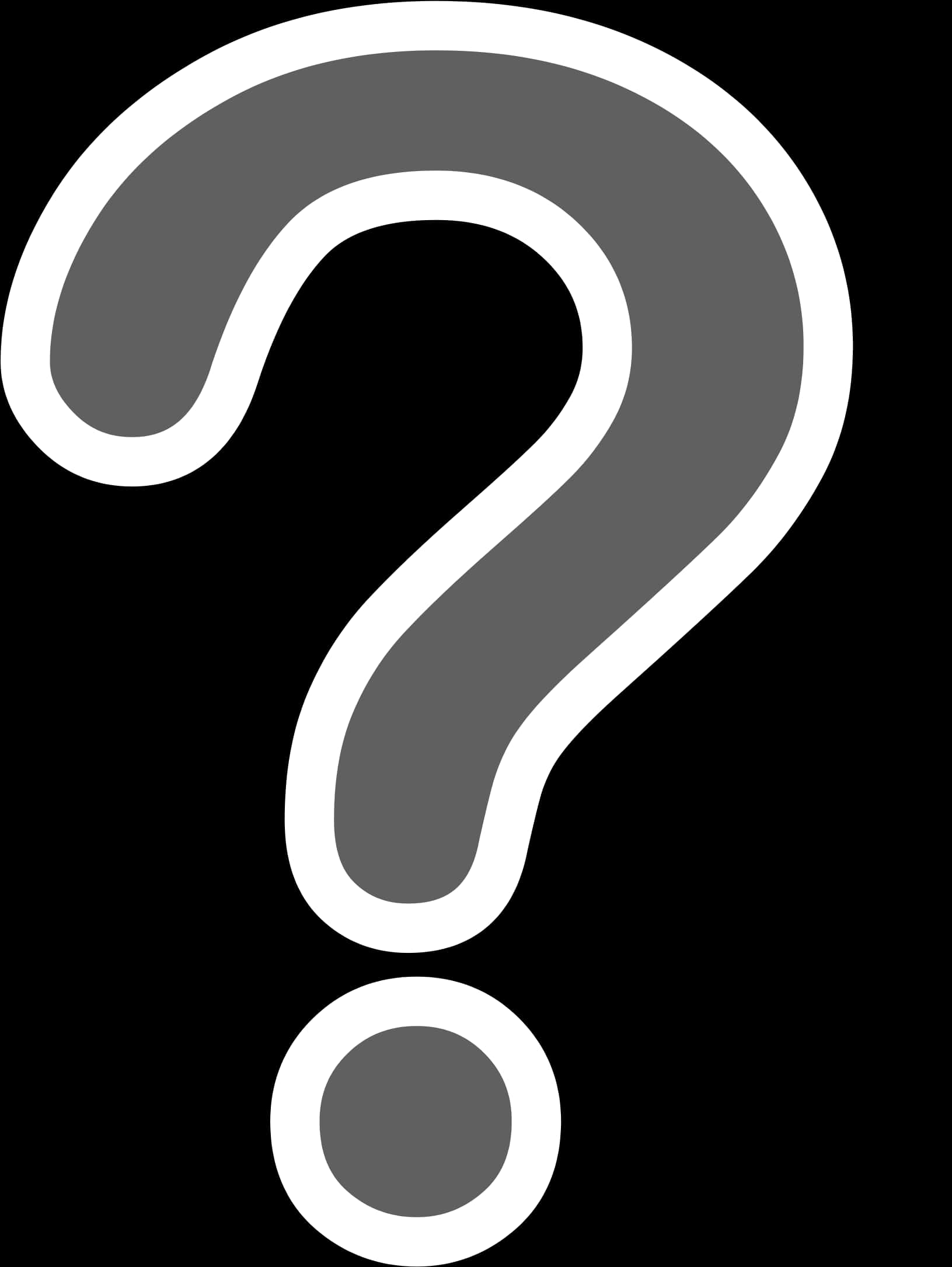A Question Mark On A Black Background