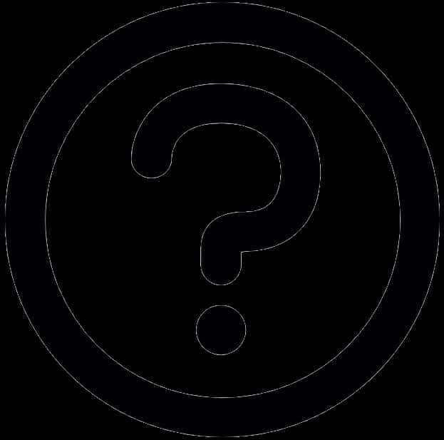 A Black Question Mark In A Circle