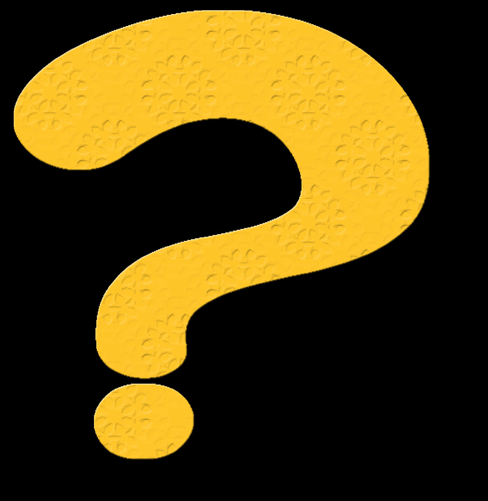 A Yellow Question Mark On A Black Background
