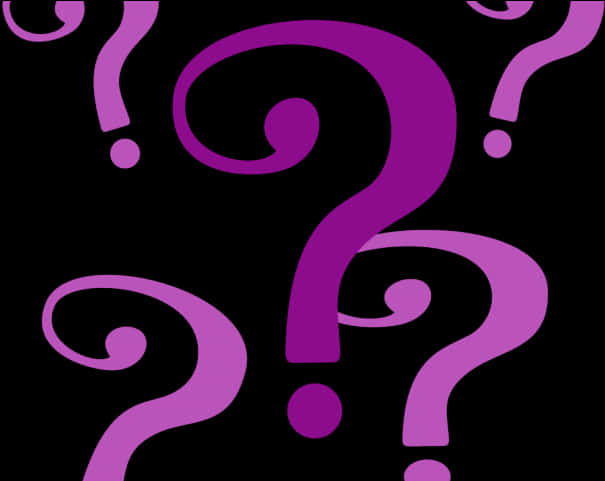 A Purple Question Marks On A Black Background