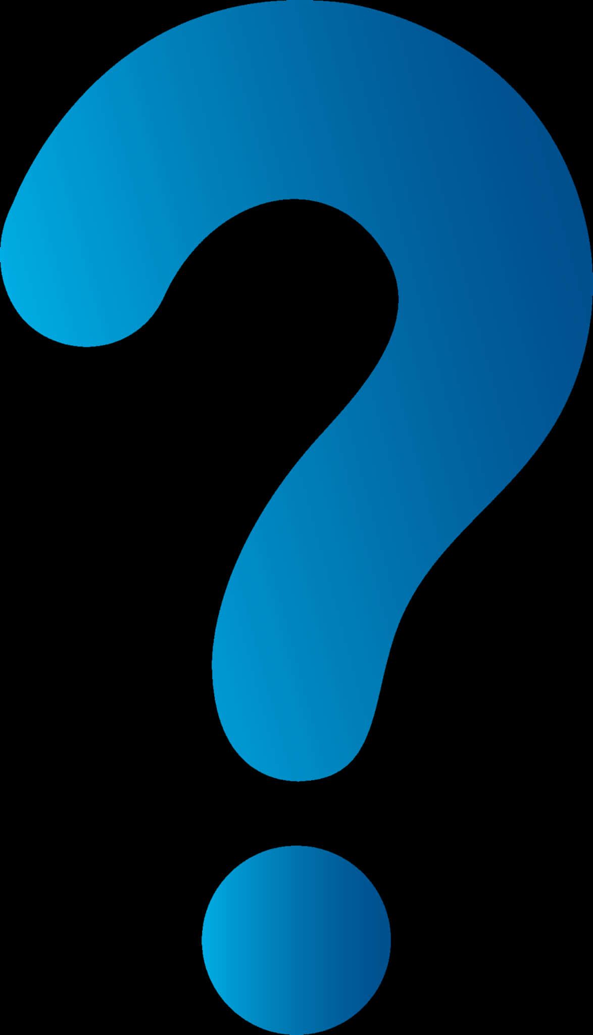 A Blue Question Mark On A Black Background