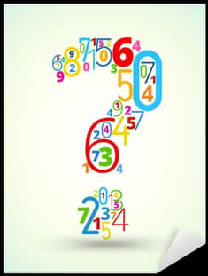 A Colorful Numbers In The Shape Of A Question Mark