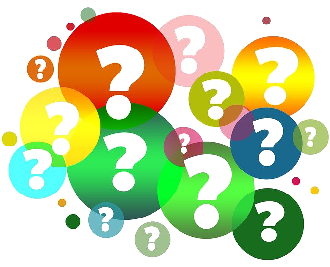 Many Colorful Circles With Question Marks