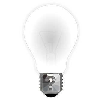 A Light Bulb With A Question Mark