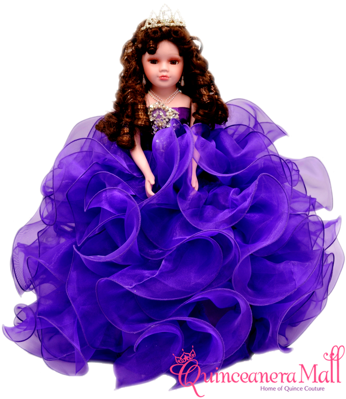 A Doll In A Purple Dress