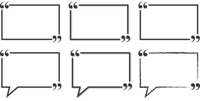 A Group Of Black Text Boxes