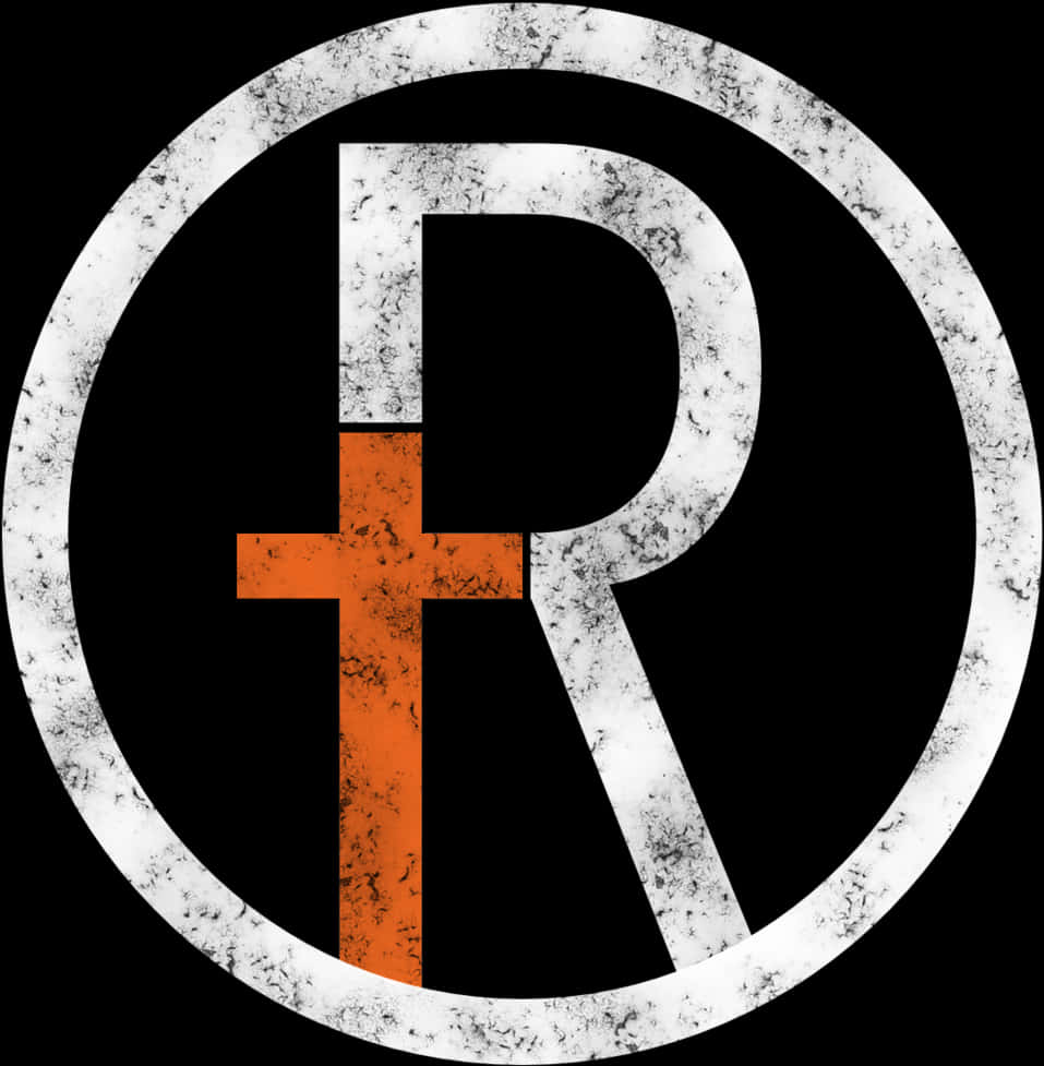 A White And Orange Logo