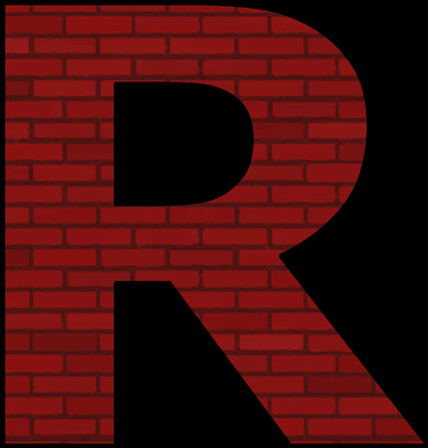 A Red Letter R On A Black Background