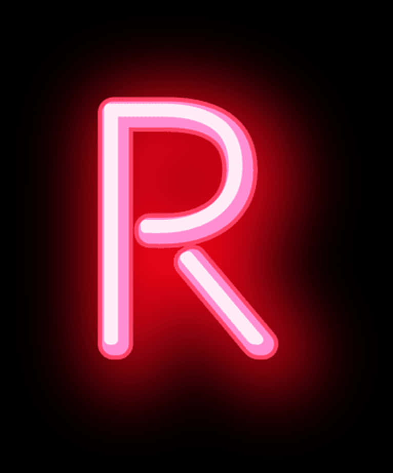 A Red Neon Letter R