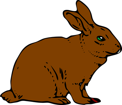 A Brown Rabbit With Green Eyes