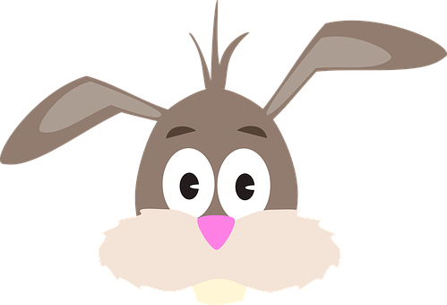 A Cartoon Rabbit With Big Eyes And Long Ears