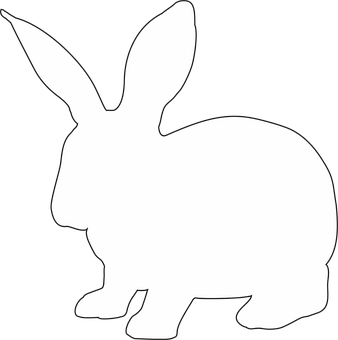 A White Silhouette Of A Rabbit