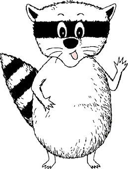 A Cartoon Raccoon With A Hat