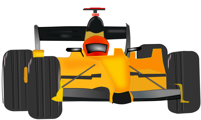 A Yellow And Black Race Car