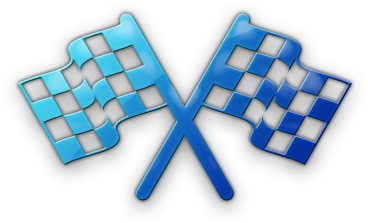 A Blue And Black Checkered Flags