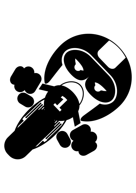 A Black And White Background With A Square And A White Object