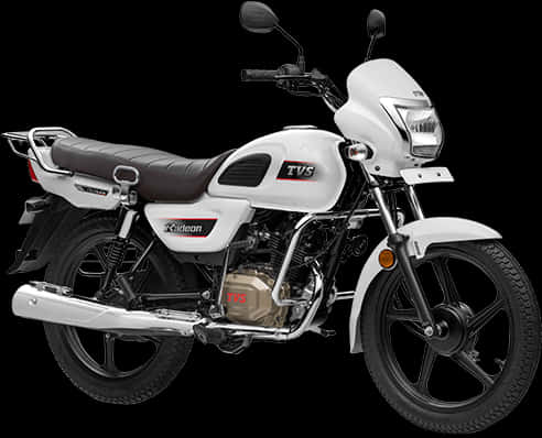 A White Motorcycle With Black Text