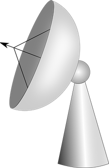 A Satellite Dish On A Black Background