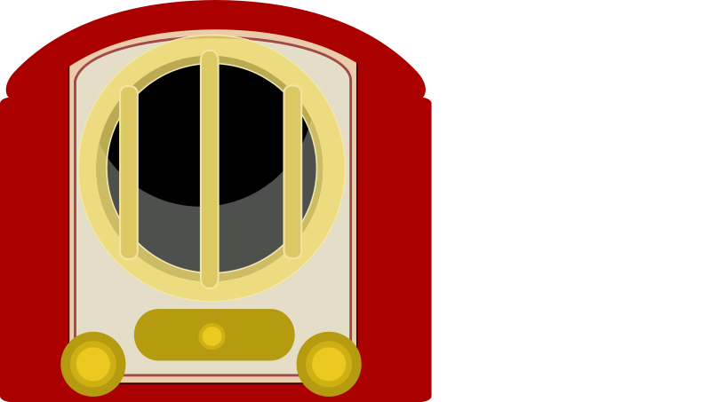 A Red And Gold Radio