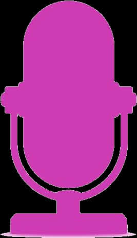A Purple Microphone With Black Background