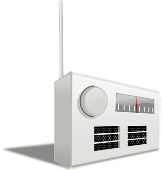 A White Radio With A Antenna
