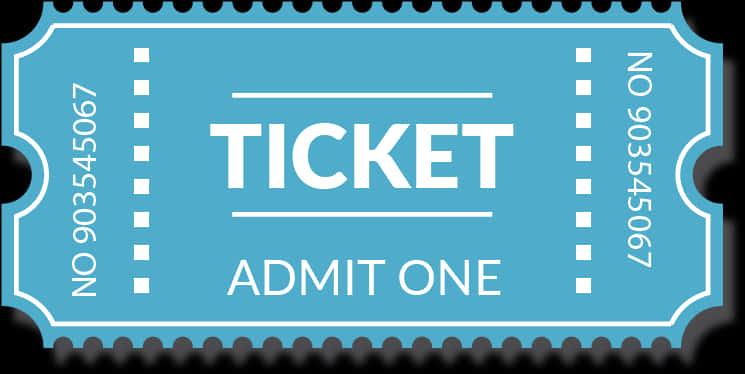 A Blue Ticket With White Text