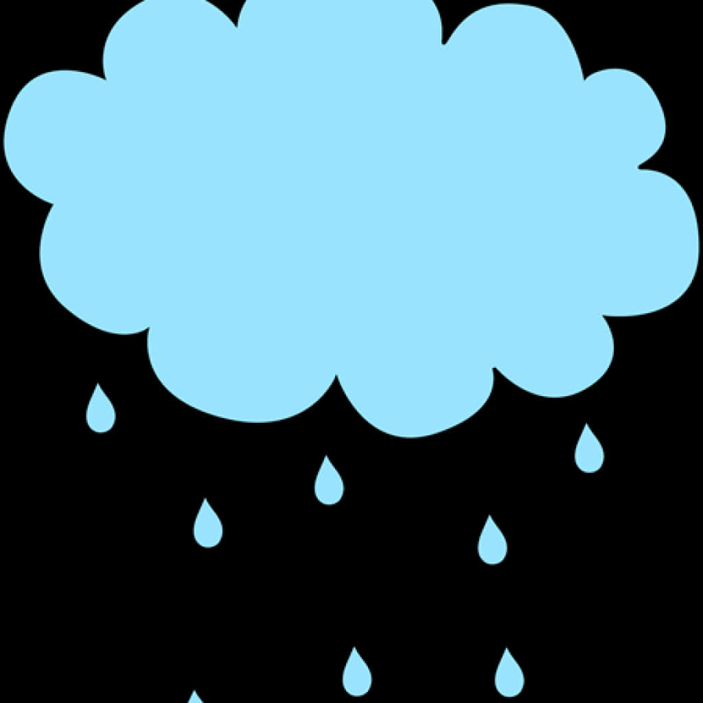 A Blue Cloud With Rain Drops