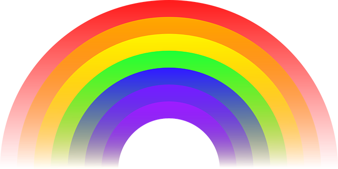A Rainbow Colored Circle With Black Background